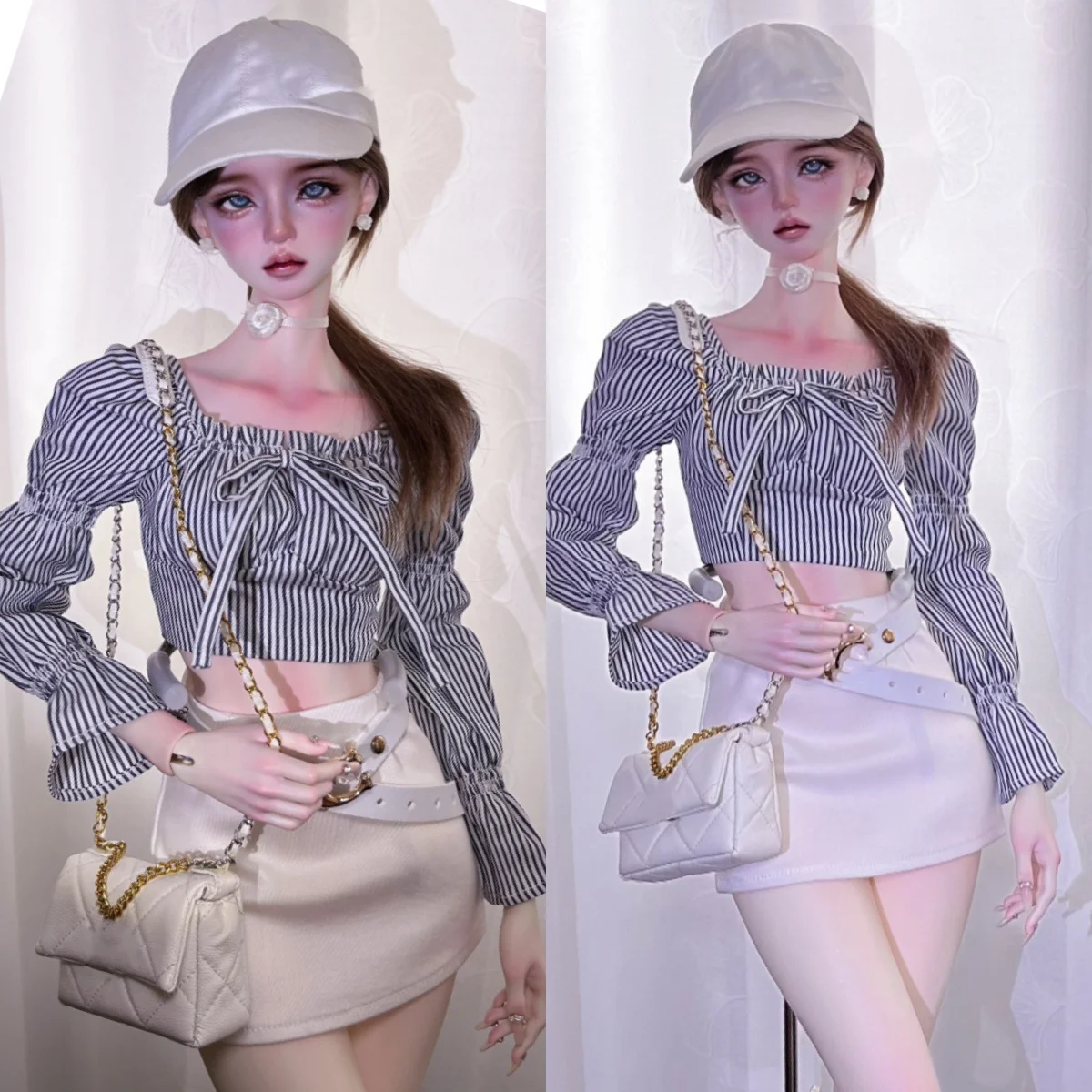 【No Figure】Handmade 1/3 Scale Female Trendy Stylish Striped Puff Sleeve Skirts Clothing Accessories Fit Action Figure Model DI
【No Figure】Handmade 1/3 Scale Female Trendy Stylish Striped Puff Sleeve Skirts Clothing Accessories Fit Action Figure Model DI