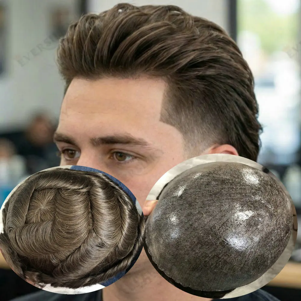 Light Brown 6# Prosthesis Men's Wig 100% Human Hair Thin Skin 0.1mm Injection PU Base Black 1B50 1B65 1B80 Grey Toupee for Men
Light Brown 6# Prosthesis Men's Wig 100% Human Hair Thin Skin 0.1mm Injection PU Base Black 1B50 1B65 1B80 Grey Toupee for Men