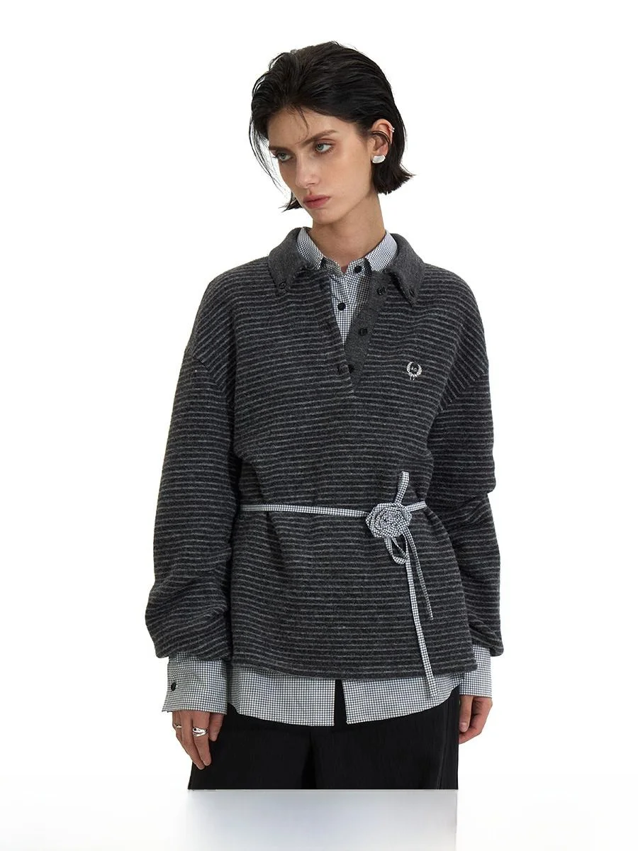 Billconch Женский свободный крой в полоску с вышивкой Long Sve irt Повседневный модный вязаный топ
Billconch Женский свободный крой в полоску с вышивкой Long Sve irt Повседневный модный вязаный топ