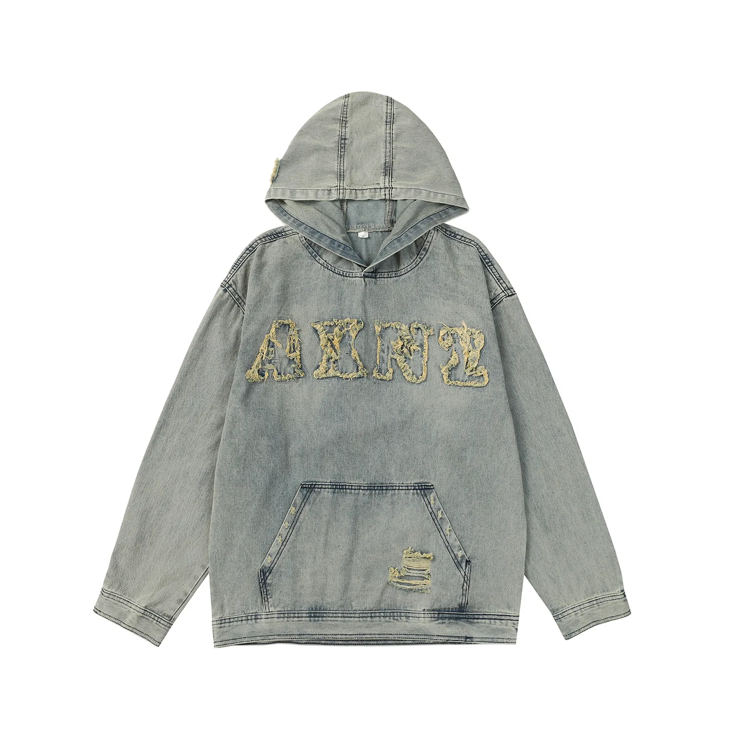 Men's Washed Vintage Jeans Hoodies Fashion High Street Ripped Retro Denim Sweatshirt Ripped Oversized Hooded Pullover Tops
Men's Washed Vintage Jeans Hoodies Fashion High Street Ripped Retro Denim Sweatshirt Ripped Oversized Hooded Pullover Tops