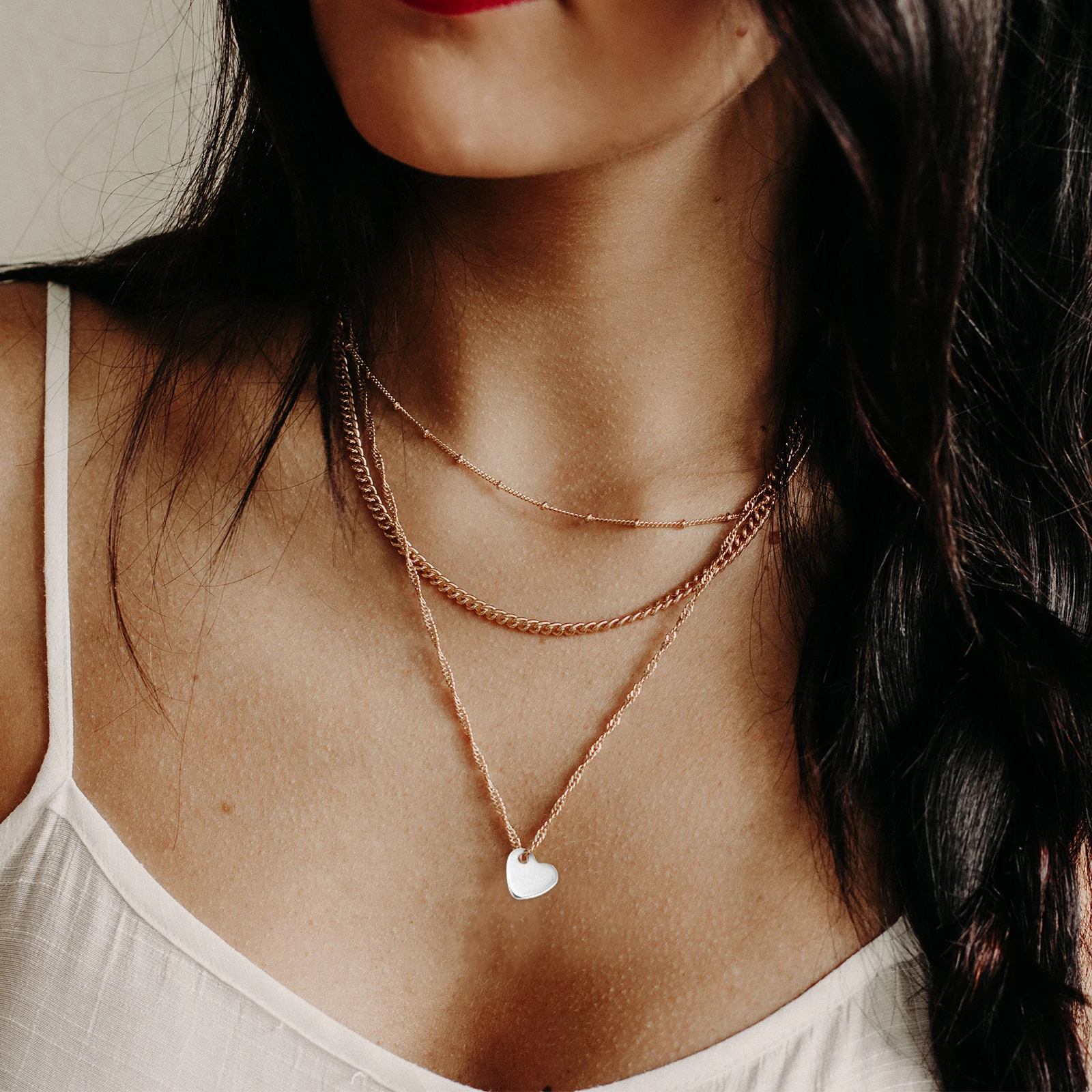 Jewelry Stainless Steel Pendant Necklace DIY Heart Ornament Crafts Small Travel 
Jewelry Stainless Steel Pendant Necklace DIY Heart Ornament Crafts Small Travel