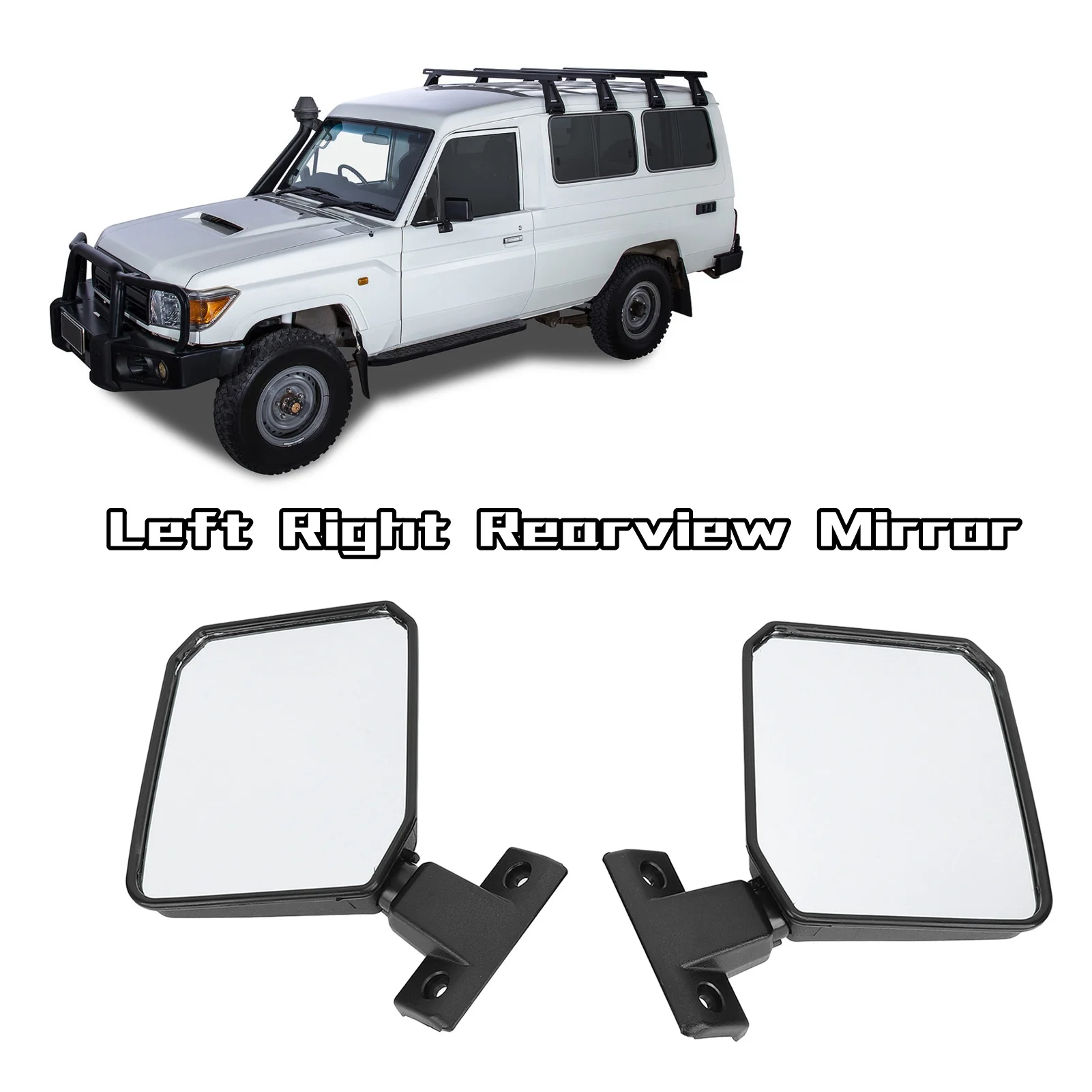 1Pair Car Left Right Rearview Mirror Driver and Passenger Side Door Mirror for Toyota LandCruiser 70 75 78 Series 1985-2013
1Pair Car Left Right Rearview Mirror Driver and Passenger Side Door Mirror for Toyota LandCruiser 70 75 78 Series 1985-2013