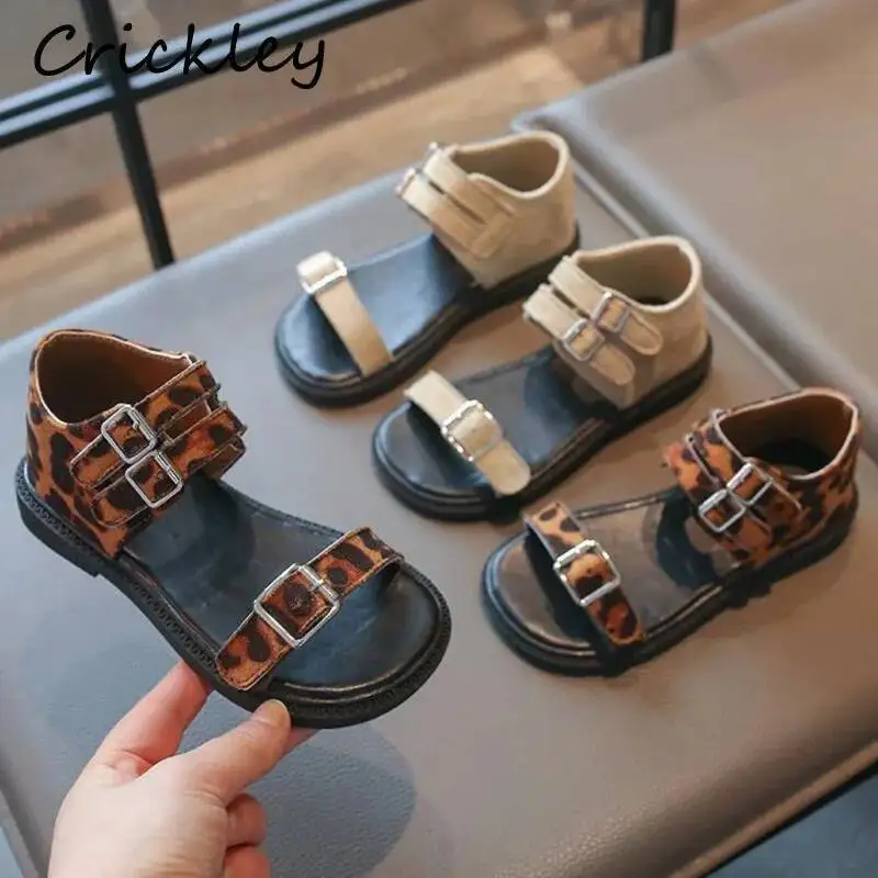 Summer Leopard Buckle Girls Gladiator Shoes PU Leather Hook Loop Children Sandals Fashion Non Slip Ankle Kids Beach Shoes
Summer Leopard Buckle Girls Gladiator Shoes PU Leather Hook Loop Children Sandals Fashion Non Slip Ankle Kids Beach Shoes