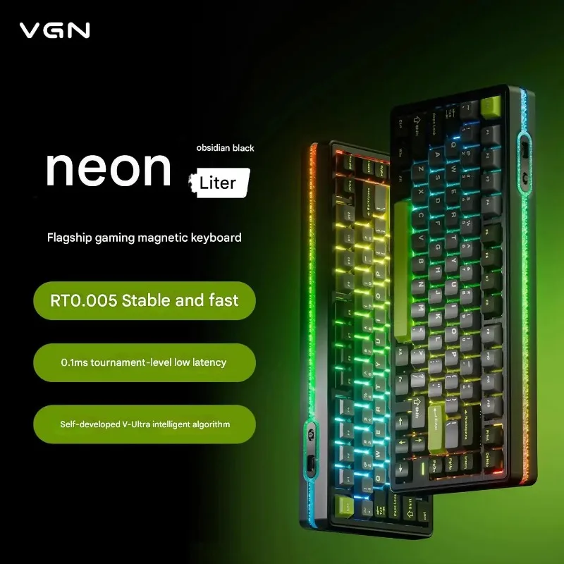 Механическая клавиатура VGN Neon HE PRO ULTRA с магнитным переключателем, 0,1 мс, трехожая задержка RT0,005, трехмодельная игровая клавиатура из алюминиевого сплава
Механическая клавиатура VGN Neon HE PRO ULTRA с магнитным переключателем, 0,1 мс, трехожая задержка RT0,005, трехмодельная игровая клавиатура из алюминиевого сплава