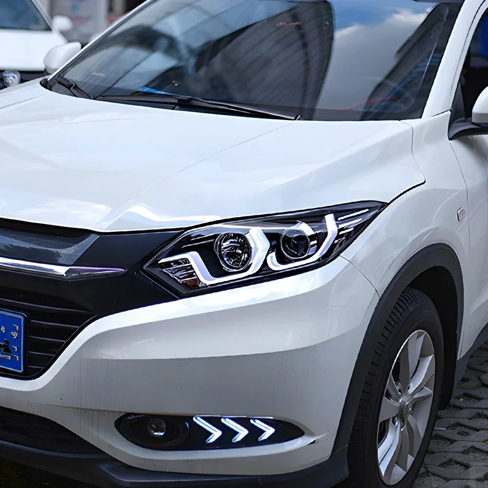 Автомобильные передние фонари для Honda Vezel Hr-V Xr-V 2015-2018, обновленная сборка автомобильных фар, светодиодные линзы проектора в стиле Bmw, аксессуары
Автомобильные передние фонари для Honda Vezel Hr-V Xr-V 2015-2018, обновленная сборка автомобильных фар, светодиодные линзы проектора в стиле Bmw, аксессуары