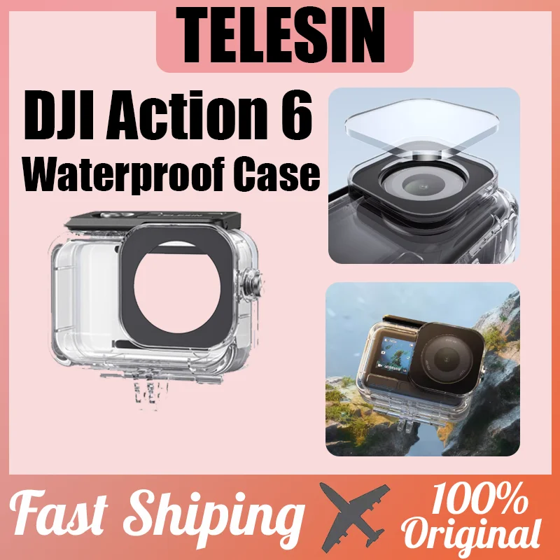TELESIN для DJI Action 6, водонепроницаемый чехол-удлинитель, защитный чехол, защитный костюм для дайвинга, аксессуары для дайвинга Action 6, аксессуары
TELESIN для DJI Action 6, водонепроницаемый чехол-удлинитель, защитный чехол, защитный костюм для дайвинга, аксессуары для дайвинга Action 6, аксессуары