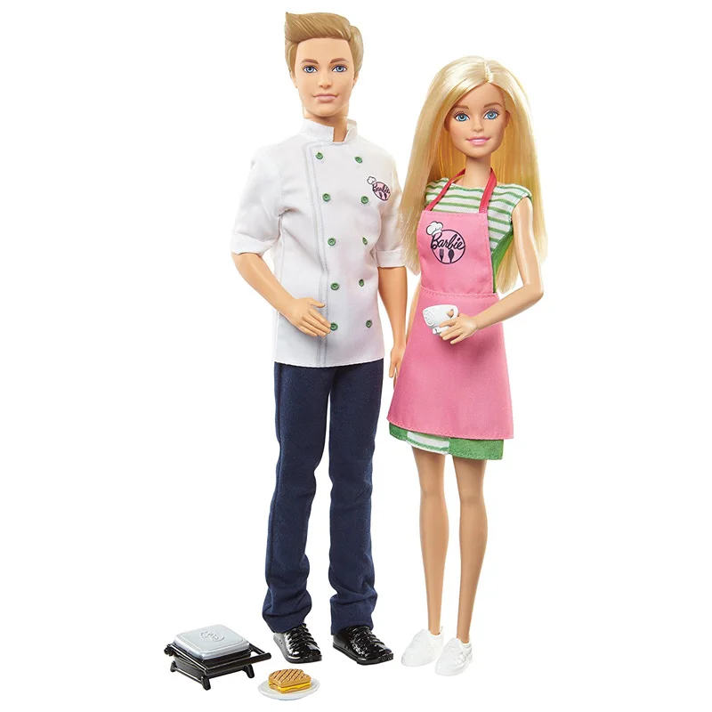 Original Mattel Barbie and Ken Cook Chef Kitchen Theme Couple Dolls for Girls Christmas Birthday Gift Barbie Toys for Children
Original Mattel Barbie and Ken Cook Chef Kitchen Theme Couple Dolls for Girls Christmas Birthday Gift Barbie Toys for Children