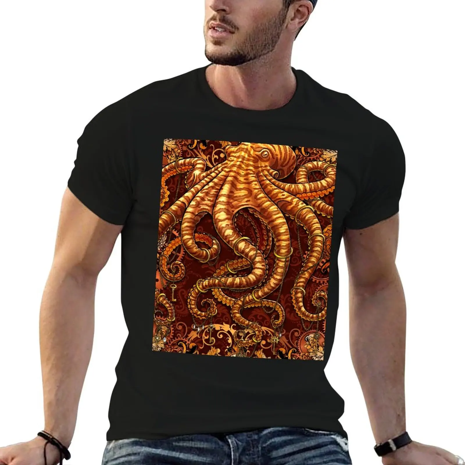 Steampunk Octopus T-Shirt street wear cute clothes anime shirt blanks anime shirts men
Steampunk Octopus T-Shirt street wear cute clothes anime shirt blanks anime shirts men