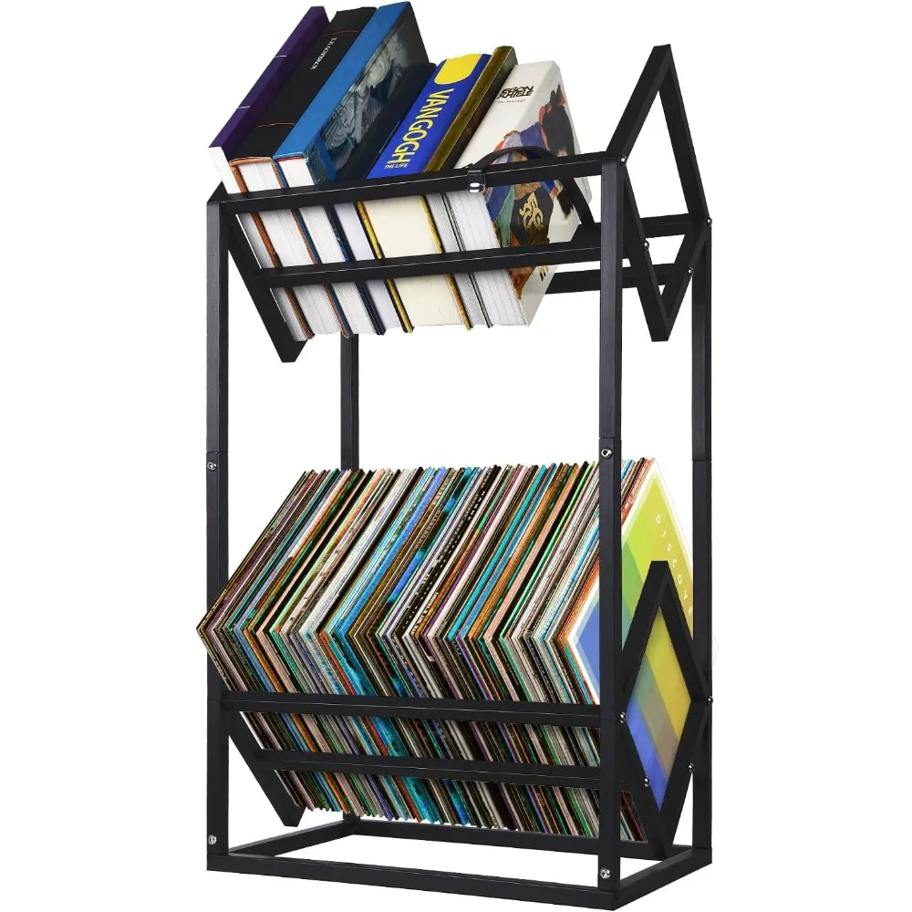 Bookshelf, Width Adjustable Heavy Duty Rack for Albums Holds, Black Powder Coated High End Design, 2 Tier Bookshelf
Bookshelf, Width Adjustable Heavy Duty Rack for Albums Holds, Black Powder Coated High End Design, 2 Tier Bookshelf