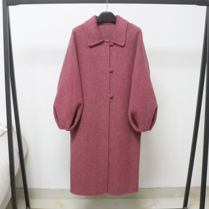 Женское осенне-зимнее свободное шерстяное пальто с рукавами-фонариками, женская уличная одежда, однотонная однобортная шерстяная верхняя одежда с длинными рукавами
Женское осенне-зимнее свободное шерстяное пальто с рукавами-фонариками, женская уличная одежда, однотонная однобортная шерстяная верхняя одежда с длинными рукавами