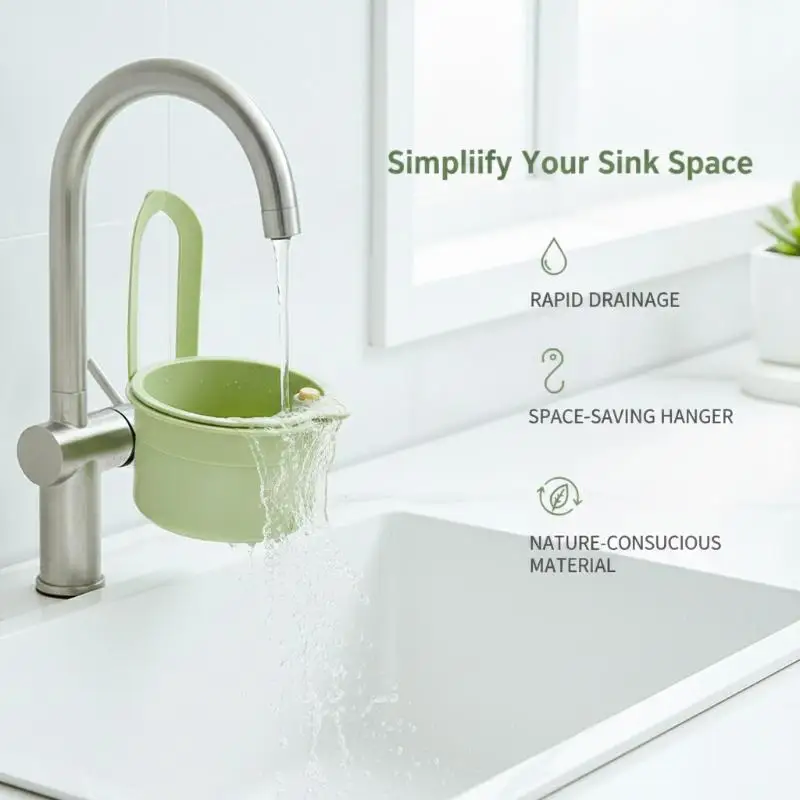 1Pcs Hangable Sink Drain Basket With Separate Filter Press Pour Design
1Pcs Hangable Sink Drain Basket With Separate Filter Press Pour Design