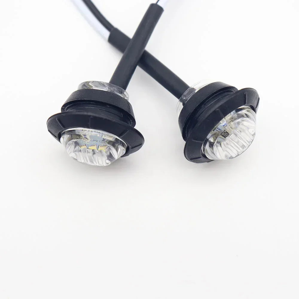 10pcs Waterproof 12V 3LED 3/4" Trailer Side Marker Lights Front Rear Trucks Clearance Lights Lamp White Round
10pcs Waterproof 12V 3LED 3/4" Trailer Side Marker Lights Front Rear Trucks Clearance Lights Lamp White Round