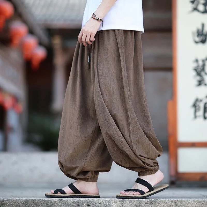 Male Chinese Trendy Bloomers Skirts Pants Men Linen Cotton Daily Casual Streetwear Harem Pants Ethnic Plus Size M-5XL Trousers
Male Chinese Trendy Bloomers Skirts Pants Men Linen Cotton Daily Casual Streetwear Harem Pants Ethnic Plus Size M-5XL Trousers