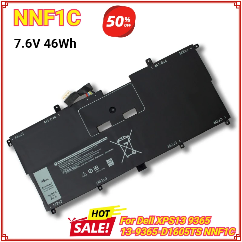 NNF1C Laptop Battery for Dell XPS 13 9365 HMPFH Series XPS13-9365-D1805TS N003X9365-D1516FCN 7.6V 46Wh Bateria
NNF1C Laptop Battery for Dell XPS 13 9365 HMPFH Series XPS13-9365-D1805TS N003X9365-D1516FCN 7.6V 46Wh Bateria