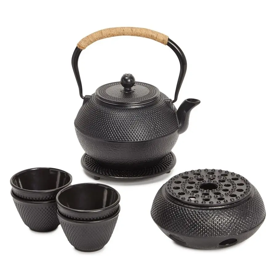 Tea Kettle Stovetop Japanese Cast Iron Tetsubin 40 oz, Black Cast Iron Tea Set amp Teapot with Loose Leaf Infuser, Warmer amp 4
Tea Kettle Stovetop Japanese Cast Iron Tetsubin 40 oz, Black Cast Iron Tea Set amp Teapot with Loose Leaf Infuser, Warmer amp 4