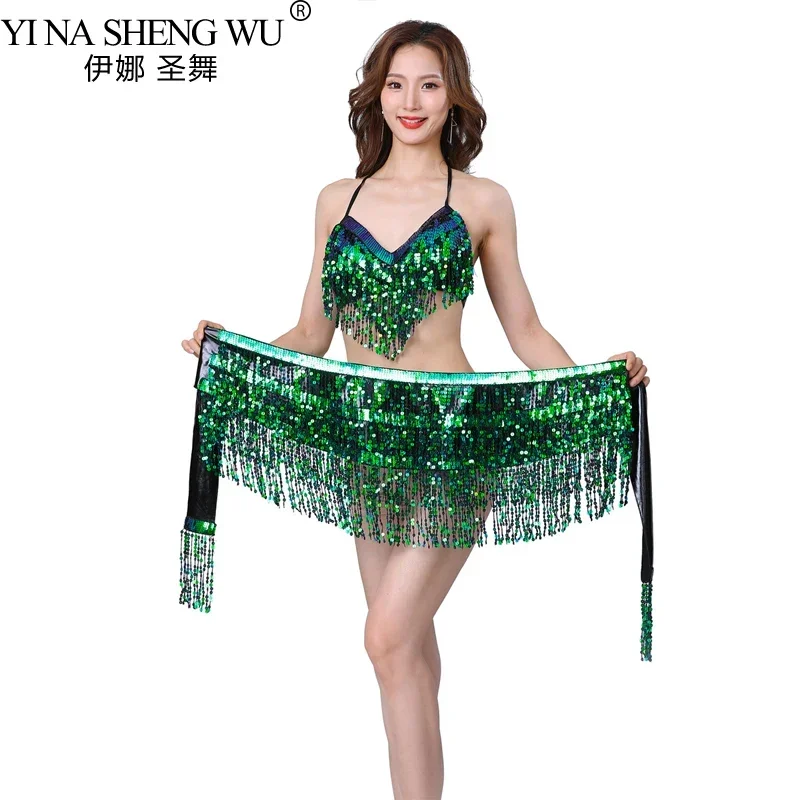 Belly Dance Top Set Women Sexy Latin Sequin Fringe Bra Belt Halter Hip Skirt Party Stage Performance Costume
Belly Dance Top Set Women Sexy Latin Sequin Fringe Bra Belt Halter Hip Skirt Party Stage Performance Costume