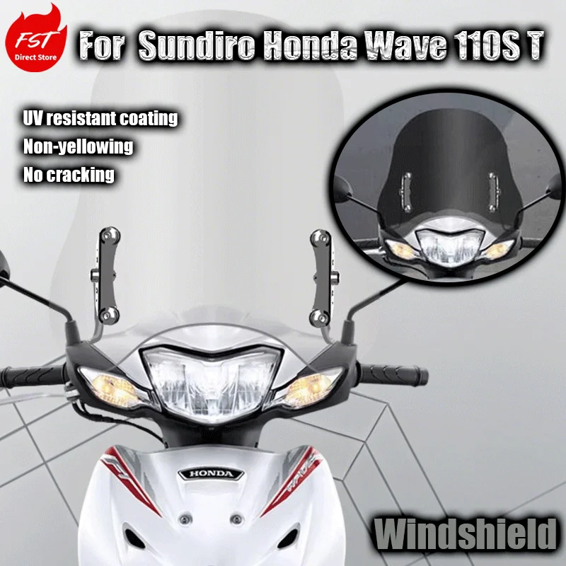 For Adjustable imported windshield for Sundiro Honda Wave110S T motorcycle modification parts
For Adjustable imported windshield for Sundiro Honda Wave110S T motorcycle modification parts