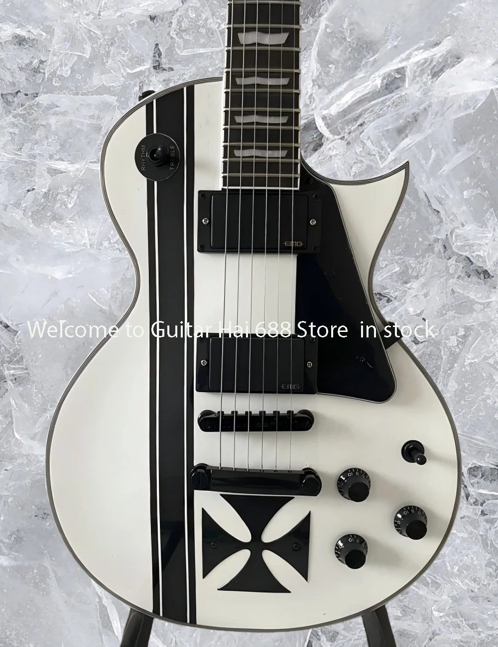 hot Electric Guitar Snow White Metal Battery guitar #5462899
hot Electric Guitar Snow White Metal Battery guitar #5462899
