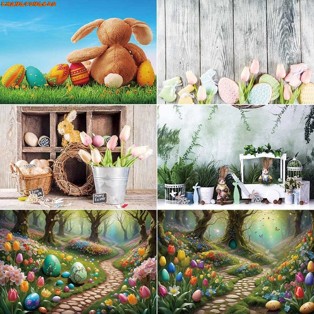 Happy Easter Background Photography Colorful Eggs Castle Wooden Plank Photocall Backdrop Children Studio Photocall Props
Happy Easter Background Photography Colorful Eggs Castle Wooden Plank Photocall Backdrop Children Studio Photocall Props