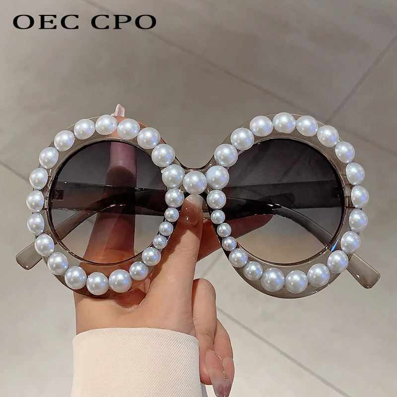 OEC CPO Vintage Pearl Big Frame Sunglasses Women Brand Designer Fashion Gradient Sun Glasses Female Punk Shades UV400 Eyewear
OEC CPO Vintage Pearl Big Frame Sunglasses Women Brand Designer Fashion Gradient Sun Glasses Female Punk Shades UV400 Eyewear