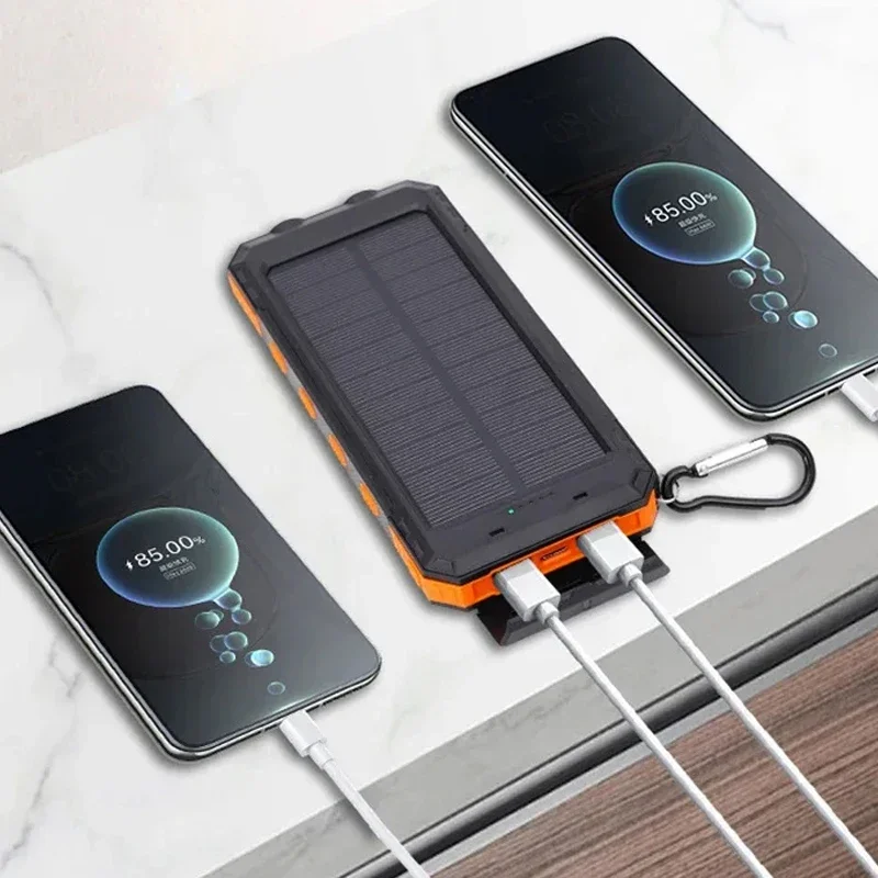20000mAh Solar Power Bank Portable Large Capacity Charger Compatible with IOS Android USB-A and USB-C Fast Charging Xiaomi
20000mAh Solar Power Bank Portable Large Capacity Charger Compatible with IOS Android USB-A and USB-C Fast Charging Xiaomi