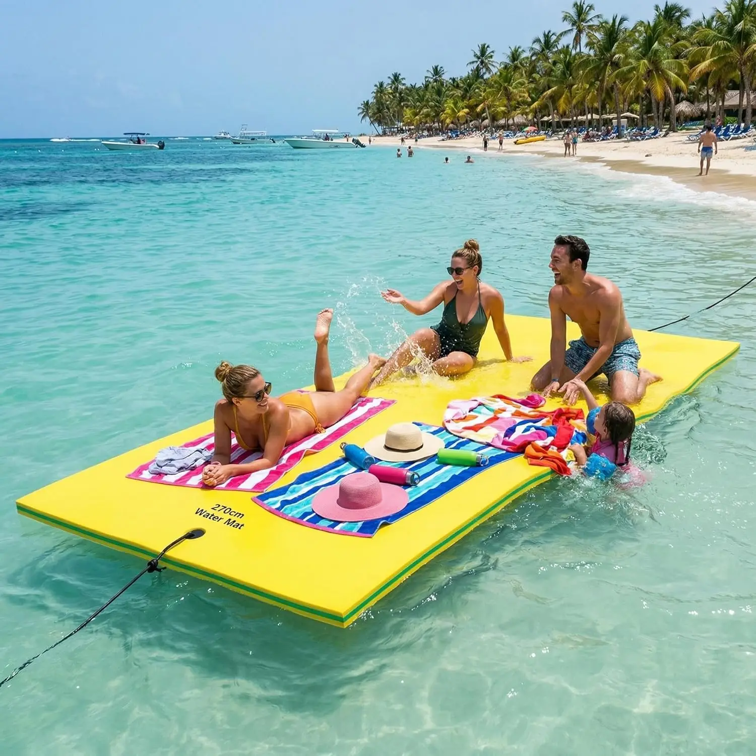 9/12/18 FT Water Floating Mat for Lake Pool, Family Fun & Relaxing Foam Pad, Blue/Yellow
9/12/18 FT Water Floating Mat for Lake Pool, Family Fun & Relaxing Foam Pad, Blue/Yellow