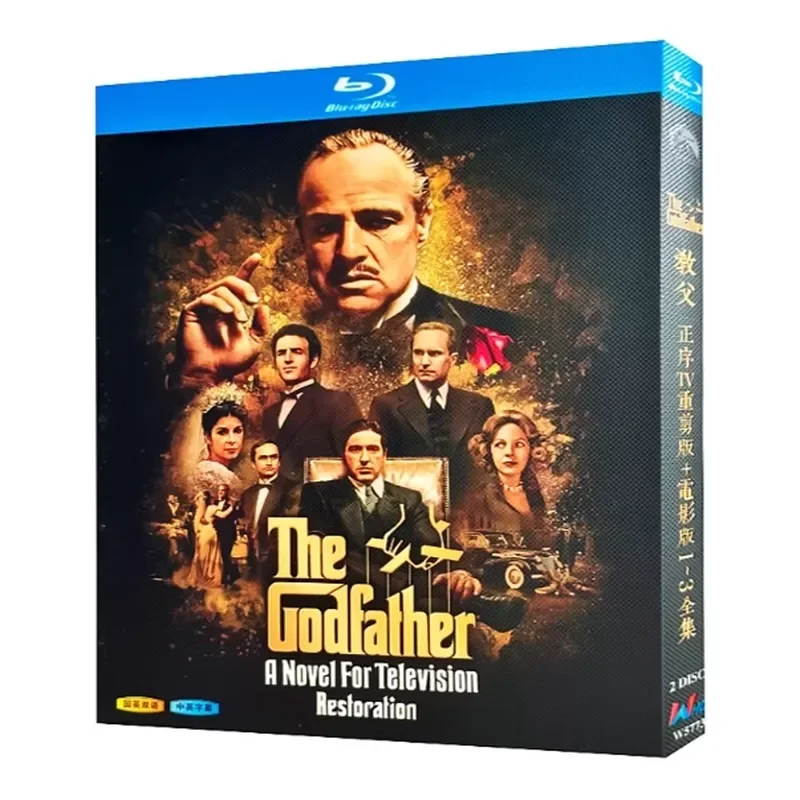 Blu-ray BD Disc High Definition Movie The Godfather Original Series TV Re-cut Version Plus Movie Version 1-3 Set 2 Discs
Blu-ray BD Disc High Definition Movie The Godfather Original Series TV Re-cut Version Plus Movie Version 1-3 Set 2 Discs