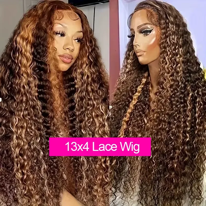 250% Density Deep Wave Highlight Omber 13x6 HD Lace Frontal Wig Brazilian 4/27 Color Loose Curly 13x4 Lace Front Human Hair Wigs
250% Density Deep Wave Highlight Omber 13x6 HD Lace Frontal Wig Brazilian 4/27 Color Loose Curly 13x4 Lace Front Human Hair Wigs