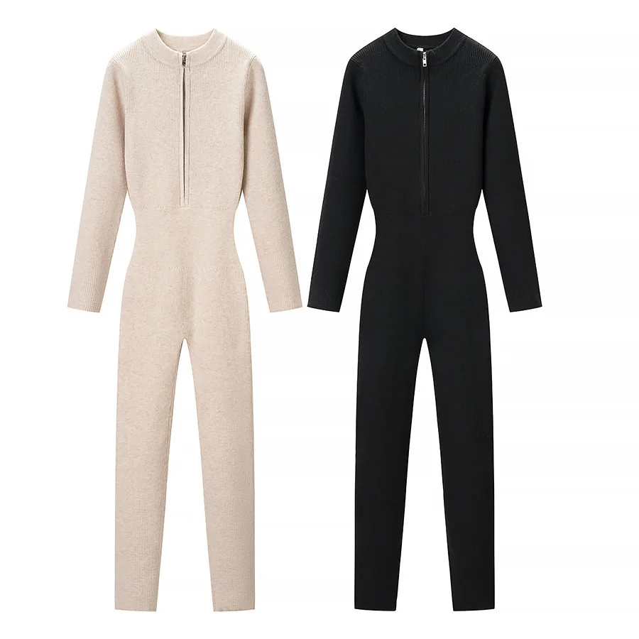 Women's Fashionable Casual Two-Tone Half-Zip Knit Jumpsuit UN98
Women's Fashionable Casual Two-Tone Half-Zip Knit Jumpsuit UN98