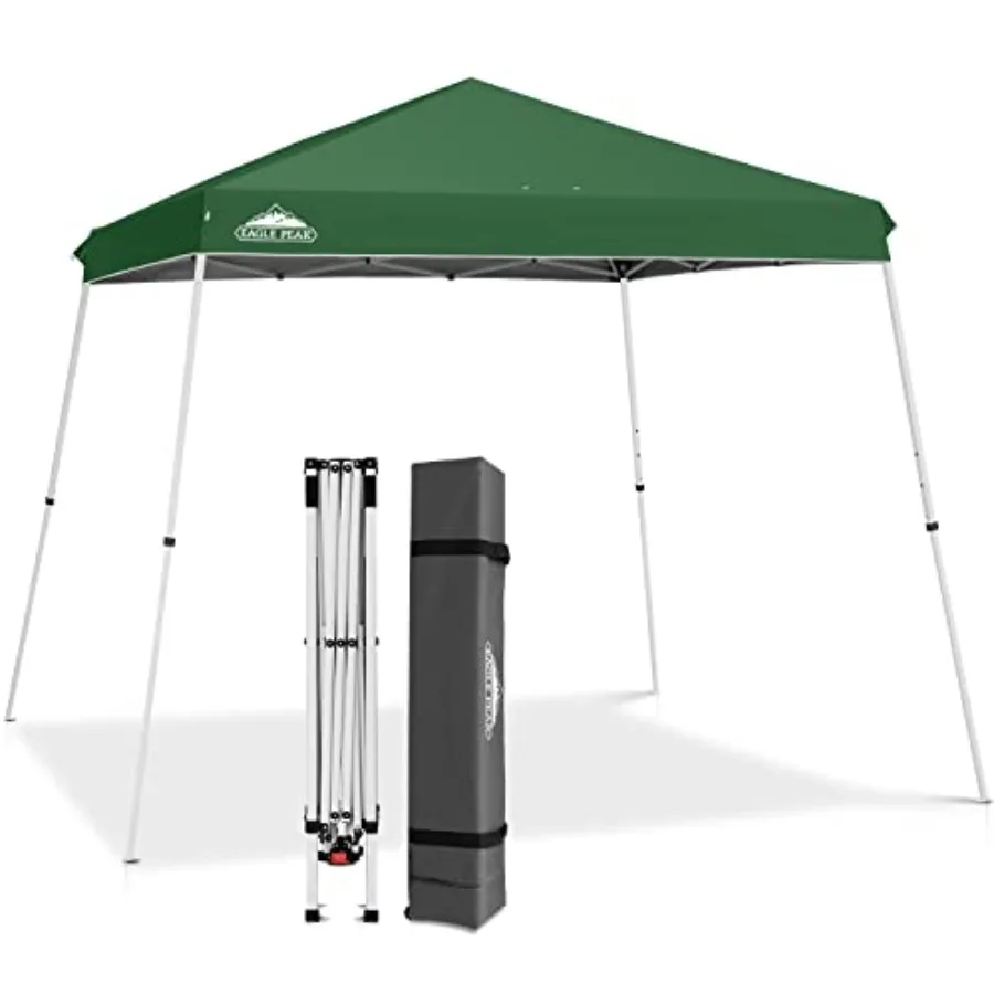 Beach canopy tent for outdoor sports shelter, green polyester fabric, 11x11 base with 9x9 top, slant leg design, instant one-pe
Beach canopy tent for outdoor sports shelter, green polyester fabric, 11x11 base with 9x9 top, slant leg design, instant one-pe