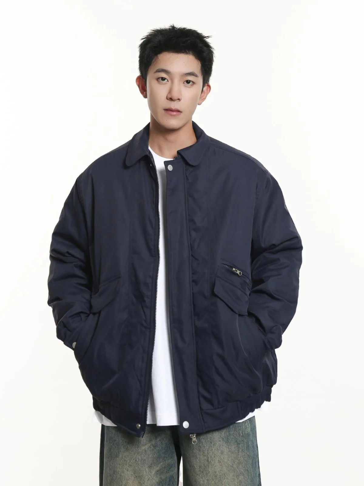 Autumn Winter Loose Fit Cotton Workwear Jacket for Men Youth Casual Retro Style Warmth Pockets Collared Outerwear Coat
Autumn Winter Loose Fit Cotton Workwear Jacket for Men Youth Casual Retro Style Warmth Pockets Collared Outerwear Coat
