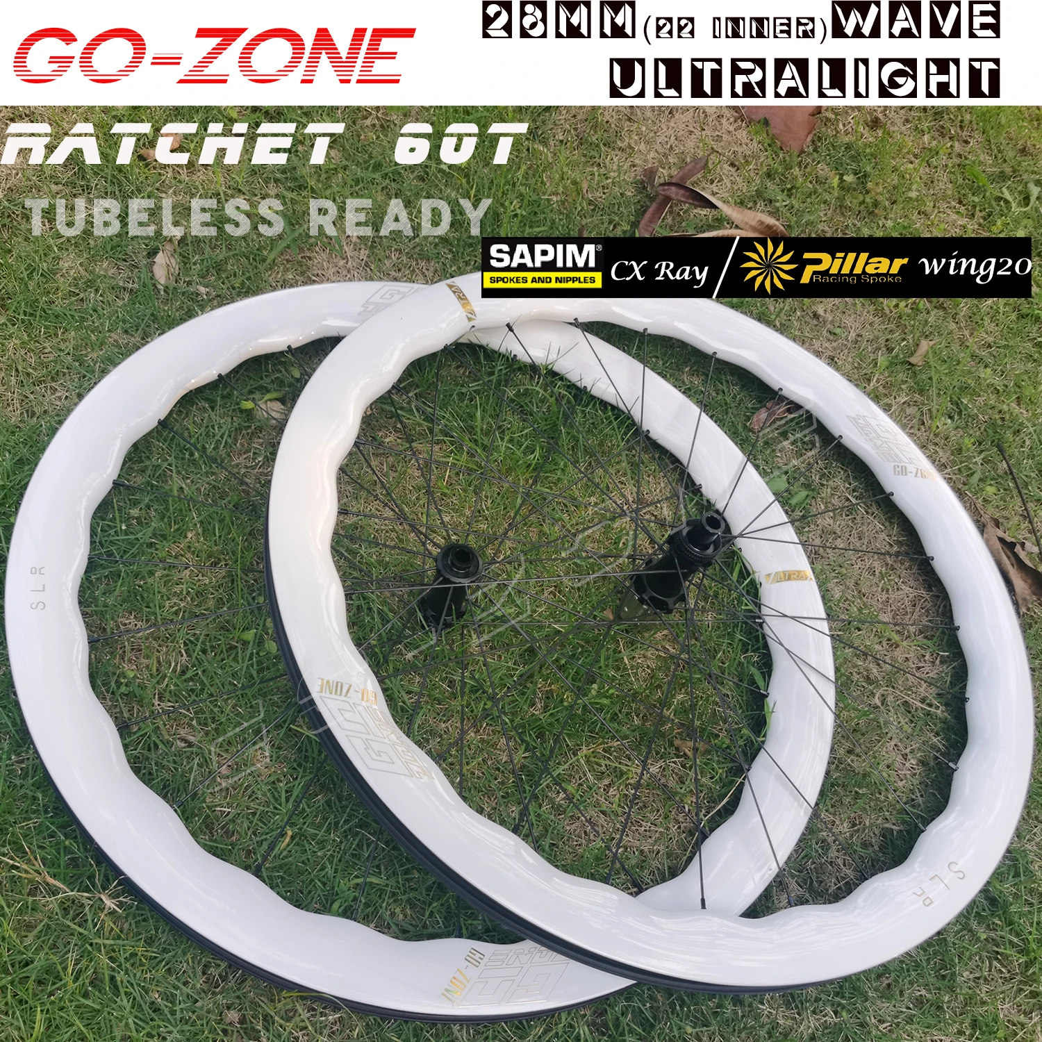 60T Ratchet 700c 1270g Gozone R252SL Road Wave Карбоновая колесная пара Дисковый тормоз Sapim/Sillar Белая окраска Бескамерные колеса UCI Appd
60T Ratchet 700c 1270g Gozone R252SL Road Wave Карбоновая колесная пара Дисковый тормоз Sapim/Sillar Белая окраска Бескамерные колеса UCI Appd