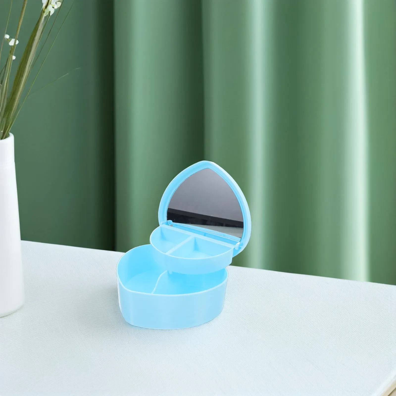 2Pcs Heart-Shaped Jewelry Box Double Layer Makeup Mirror Travel Organizer Portable Case for Girls Necklaces Earrings Hair Clips
2Pcs Heart-Shaped Jewelry Box Double Layer Makeup Mirror Travel Organizer Portable Case for Girls Necklaces Earrings Hair Clips