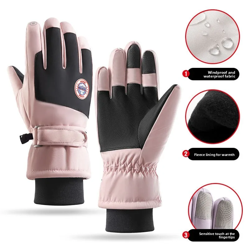 Ski Gloves Winter Thermal - Waterproof Anti-Slip Insulated Gloves for Snow Sports, Touchscreen Compatible for Men & Women
Ski Gloves Winter Thermal - Waterproof Anti-Slip Insulated Gloves for Snow Sports, Touchscreen Compatible for Men & Women