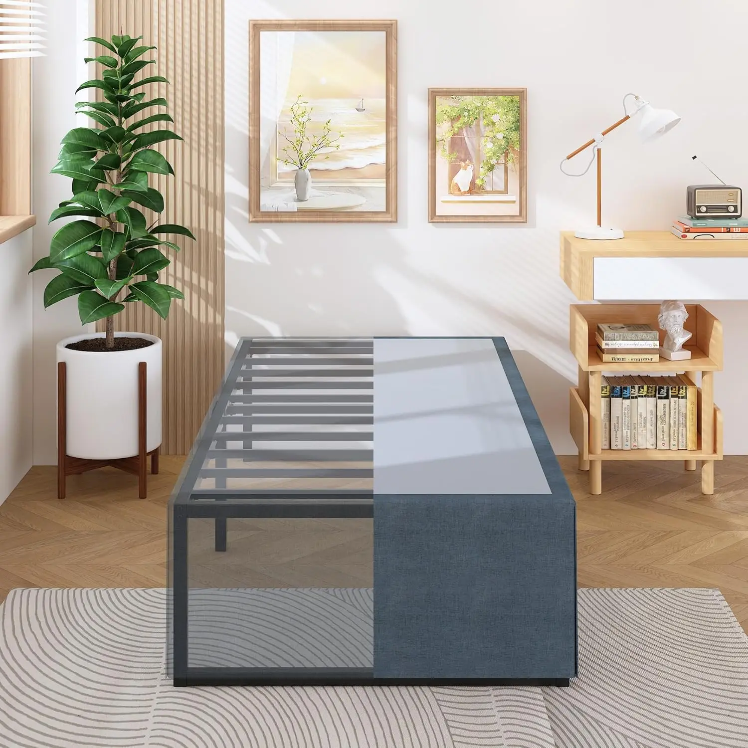 18 Inch Twin Xl Bed Frames With Fabric Bed Cover, Heavy Duty Sturdy Metal Xl Twin Platform Bed Frame No Box Spring Needed,
18 Inch Twin Xl Bed Frames With Fabric Bed Cover, Heavy Duty Sturdy Metal Xl Twin Platform Bed Frame No Box Spring Needed,