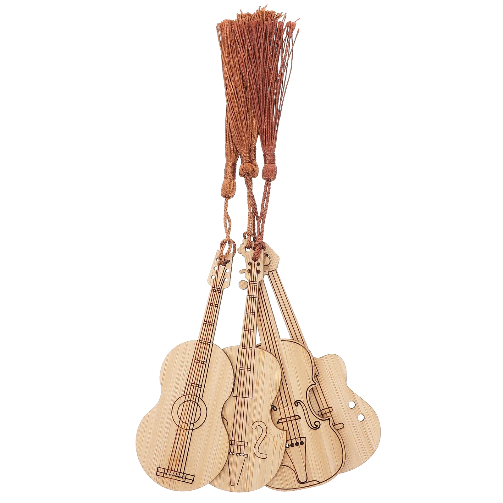 4 Pcs Bookmark Instrument Campus Bookmarks Novelty Bamboo with Tassel Guitar Pendant
4 Pcs Bookmark Instrument Campus Bookmarks Novelty Bamboo with Tassel Guitar Pendant