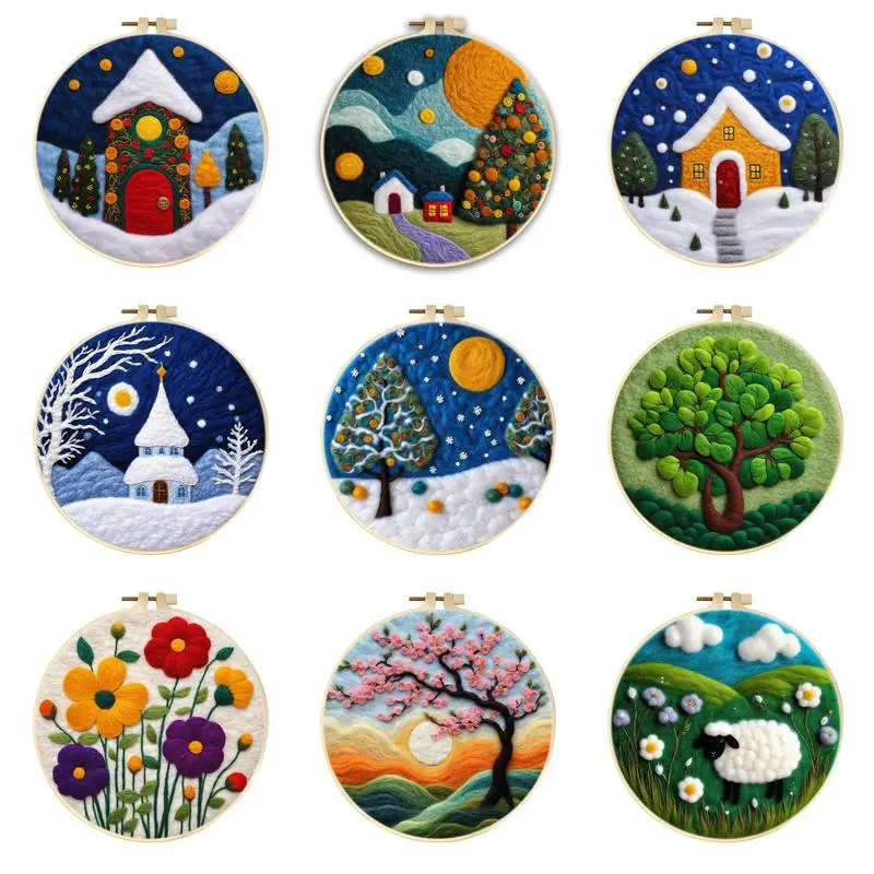 1 Pack Snow Pattern Needle Felt Starter Kits Landscape Wool Felting Painting Diy Craft Kits For Beginners Gift Home Decors
1 Pack Snow Pattern Needle Felt Starter Kits Landscape Wool Felting Painting Diy Craft Kits For Beginners Gift Home Decors