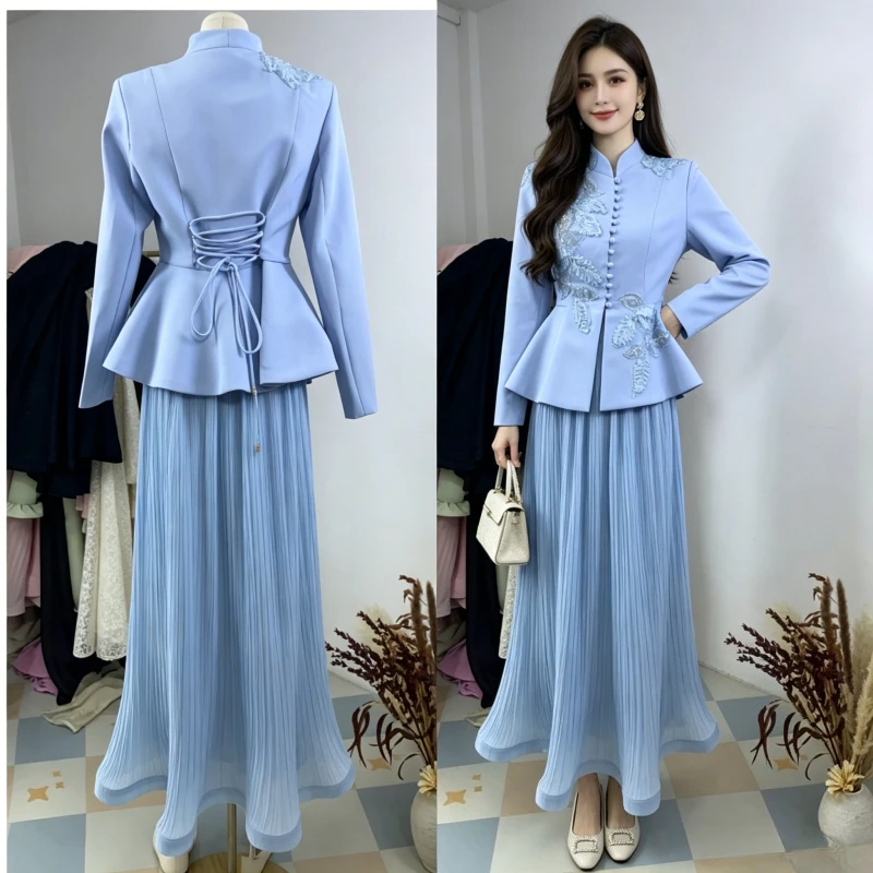Muslim Two Piece Sets Women Skirt Set Full Sleeve Tops Floral Embroidery Pleated Skirts A Line Y2k Dubai Work Vintage 2026
Muslim Two Piece Sets Women Skirt Set Full Sleeve Tops Floral Embroidery Pleated Skirts A Line Y2k Dubai Work Vintage 2026