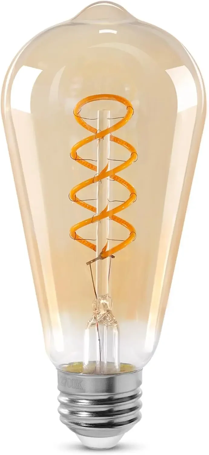 Vintage LED Edison Bulb, ST64 E26, 4W(40W), 300lm, 2500K, Dimmable, Amber Glass, 1-Pack
Vintage LED Edison Bulb, ST64 E26, 4W(40W), 300lm, 2500K, Dimmable, Amber Glass, 1-Pack