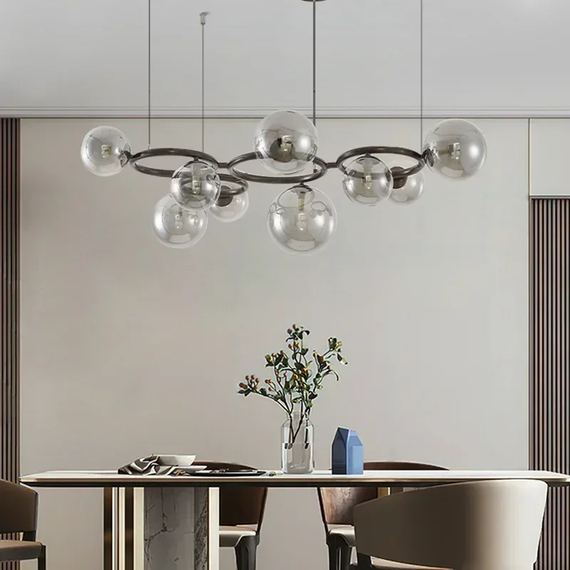 Nordic Minimalist Magic Bean Glass Ball Led Pendant Lamp for Living Dining Table Room Line Hollow Hanging Lusters Light Fixture
Nordic Minimalist Magic Bean Glass Ball Led Pendant Lamp for Living Dining Table Room Line Hollow Hanging Lusters Light Fixture