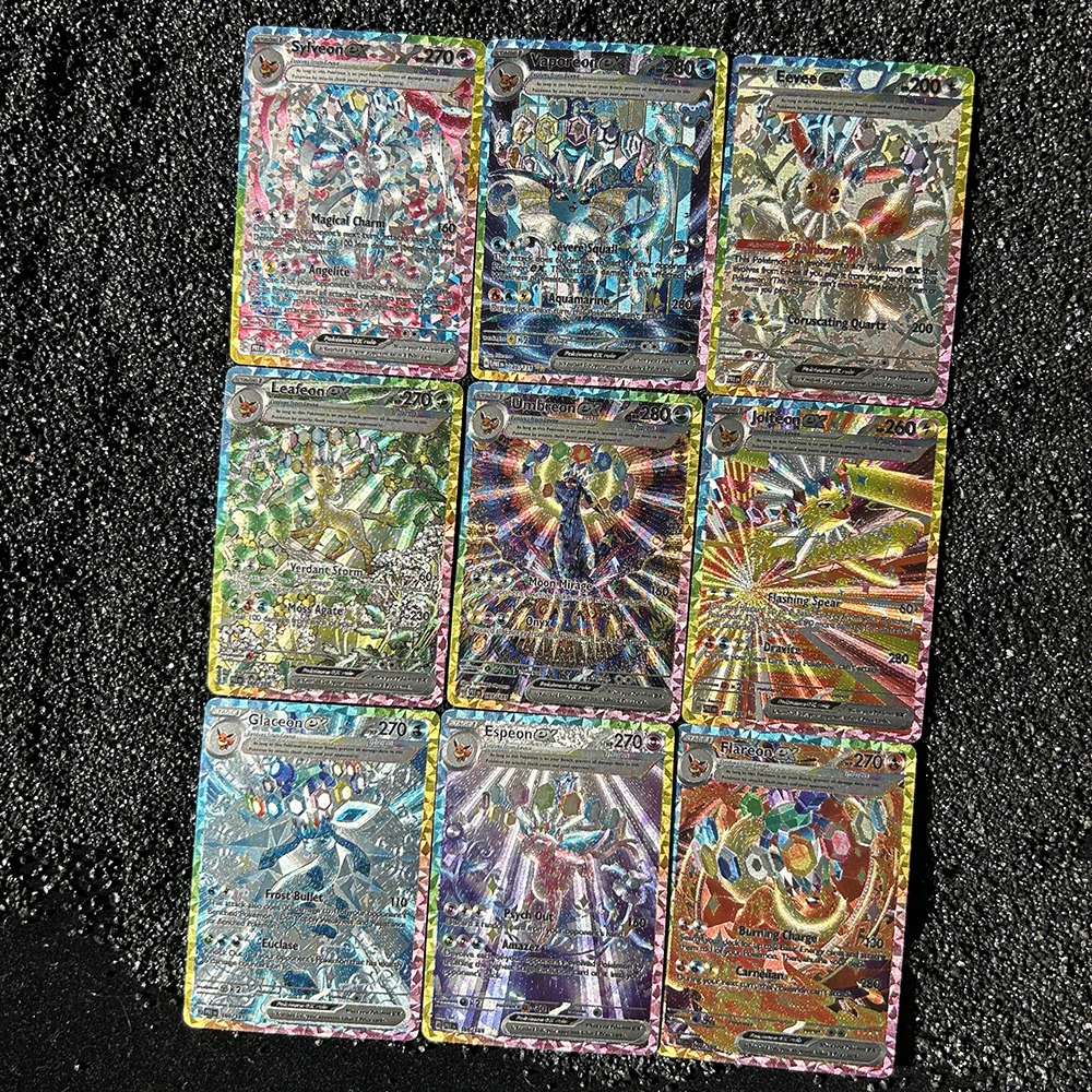 DIY PTCG Eeveelution Sv8A Umbreon Sylveon Coarse Glitter Texture English Version Self Made Anime Game Collection Card Gift
DIY PTCG Eeveelution Sv8A Umbreon Sylveon Coarse Glitter Texture English Version Self Made Anime Game Collection Card Gift