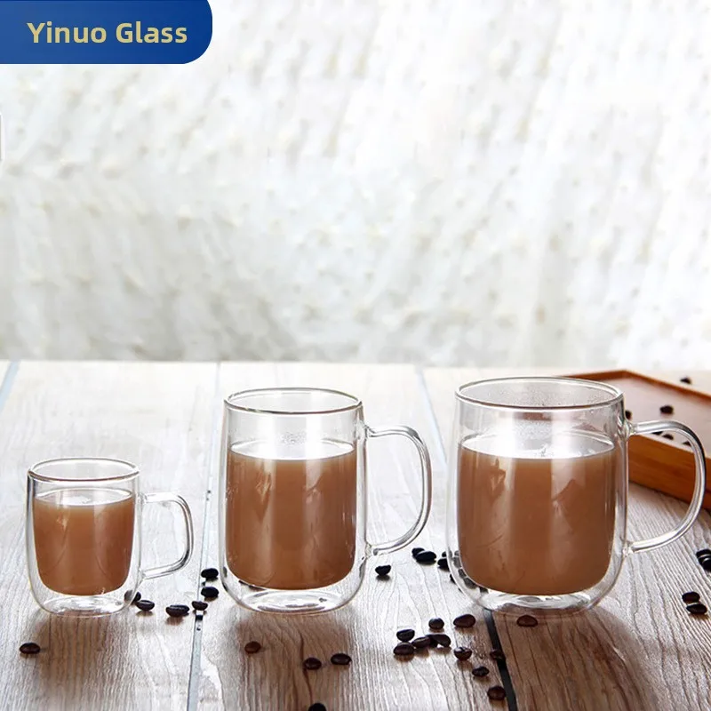 New Double Layered Glass Cup Heat Insulation Milk Coffee Mug with Handle for Tea Making Transparent Borosilicate Glass Cup
New Double Layered Glass Cup Heat Insulation Milk Coffee Mug with Handle for Tea Making Transparent Borosilicate Glass Cup