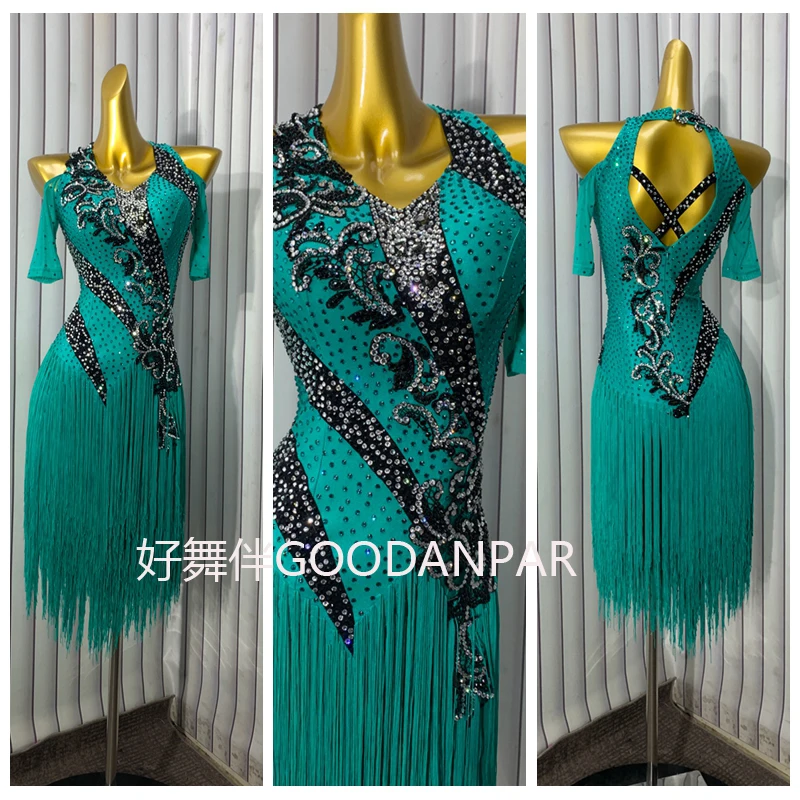 GOODANPAR Sexy Women Latin Dance Competition Dress with bodysuit bra cup Lycra Salsa Samba Rumba Stage Dance Wear
GOODANPAR Sexy Women Latin Dance Competition Dress with bodysuit bra cup Lycra Salsa Samba Rumba Stage Dance Wear