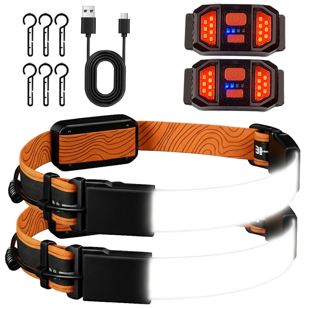 LED Headlamp with Tailight for Safety Helmet Rechargeable Headlamps Flashlight 230° Wide Beam Headlight Hard Hat Accessories
LED Headlamp with Tailight for Safety Helmet Rechargeable Headlamps Flashlight 230° Wide Beam Headlight Hard Hat Accessories