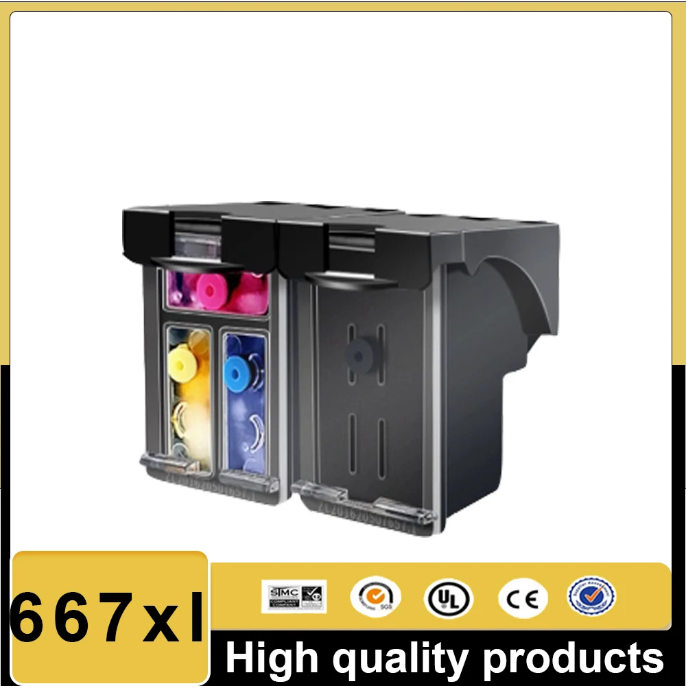 Восстановленный картридж 667XL для HP 667 HP667 XL, совместимый принтер Deskjet Advantage 1275 2374 2375 2376 2775 2776 6475
Восстановленный картридж 667XL для HP 667 HP667 XL, совместимый принтер Deskjet Advantage 1275 2374 2375 2376 2775 2776 6475