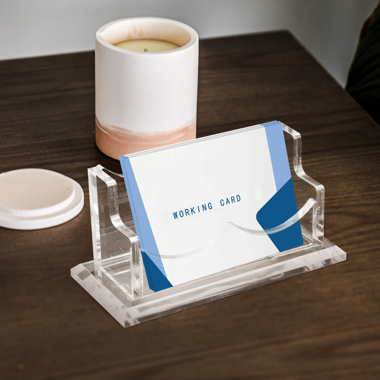 Fashionable Clear Acrylic Business Card Holder Vertical Desk Organizer for Business Cards Storage Display Card Holder Stand
Fashionable Clear Acrylic Business Card Holder Vertical Desk Organizer for Business Cards Storage Display Card Holder Stand
