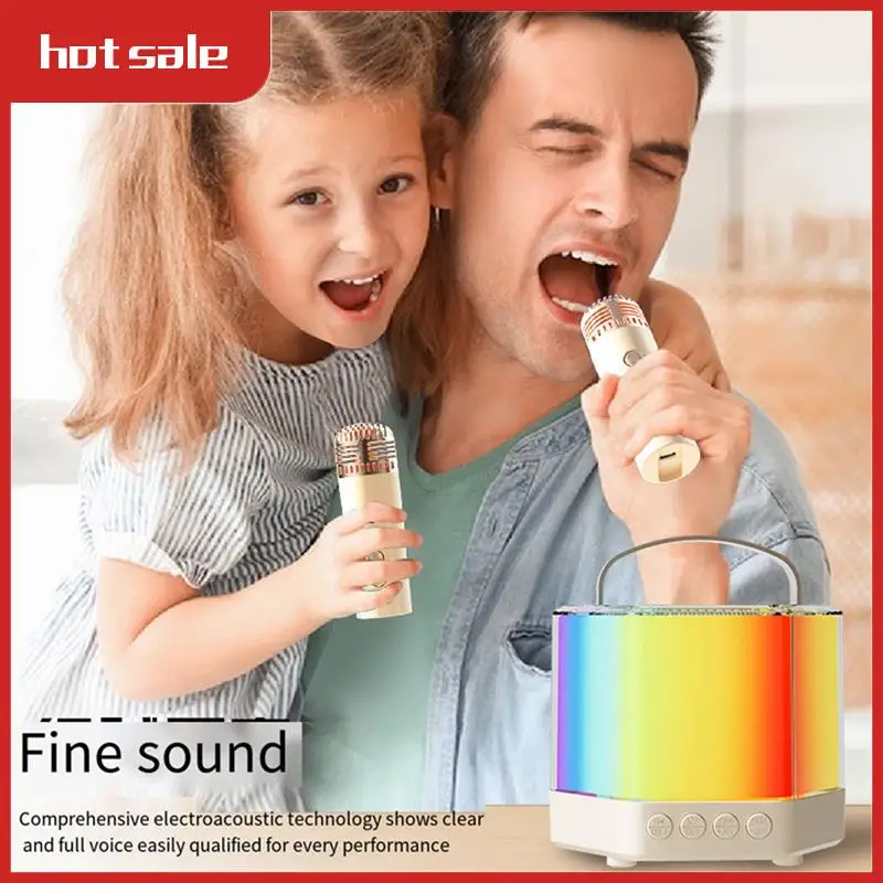Karaoke Machine,Bluetooth Portable Karaoke Speaker With Bass With Dazzling Lights For Adults And Kids Microphones Durable Black
Karaoke Machine,Bluetooth Portable Karaoke Speaker With Bass With Dazzling Lights For Adults And Kids Microphones Durable Black