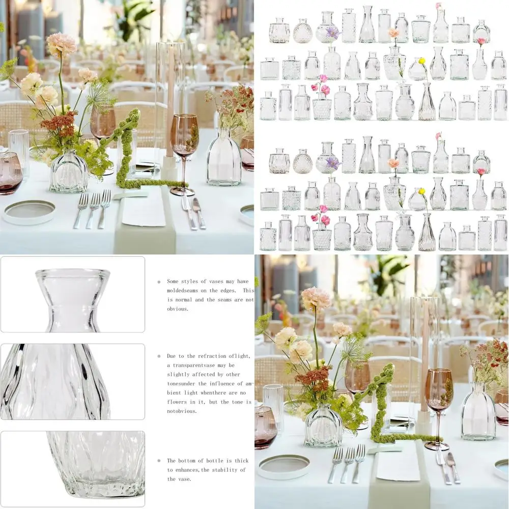 Набор стеклянных ваз для бутонов, 72-упаковка, прозрачные маленькие вазы для центральных цветов, свадеб и домашний декор
Набор стеклянных ваз для бутонов, 72-упаковка, прозрачные маленькие вазы для центральных цветов, свадеб и домашний декор