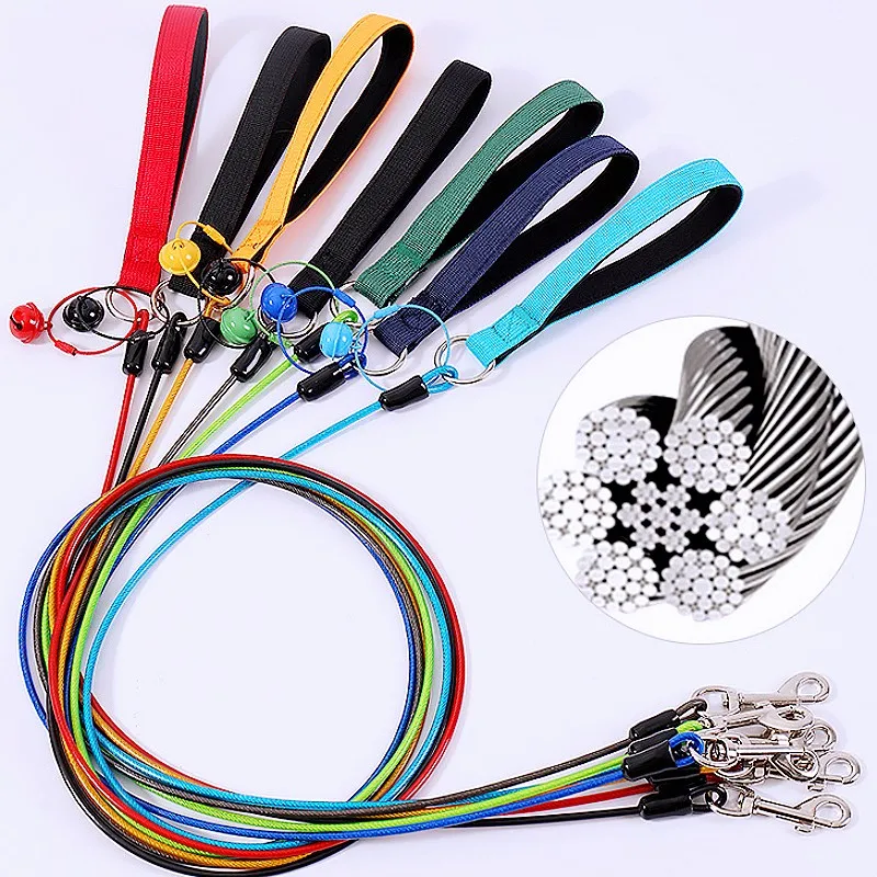 Dog Leash Stainless Steel Dogs Leashes 150cm Durable Chew Proof Leashes for Dog Walking Wire Rope Pet Chain Dogs Leash with Bell
Dog Leash Stainless Steel Dogs Leashes 150cm Durable Chew Proof Leashes for Dog Walking Wire Rope Pet Chain Dogs Leash with Bell