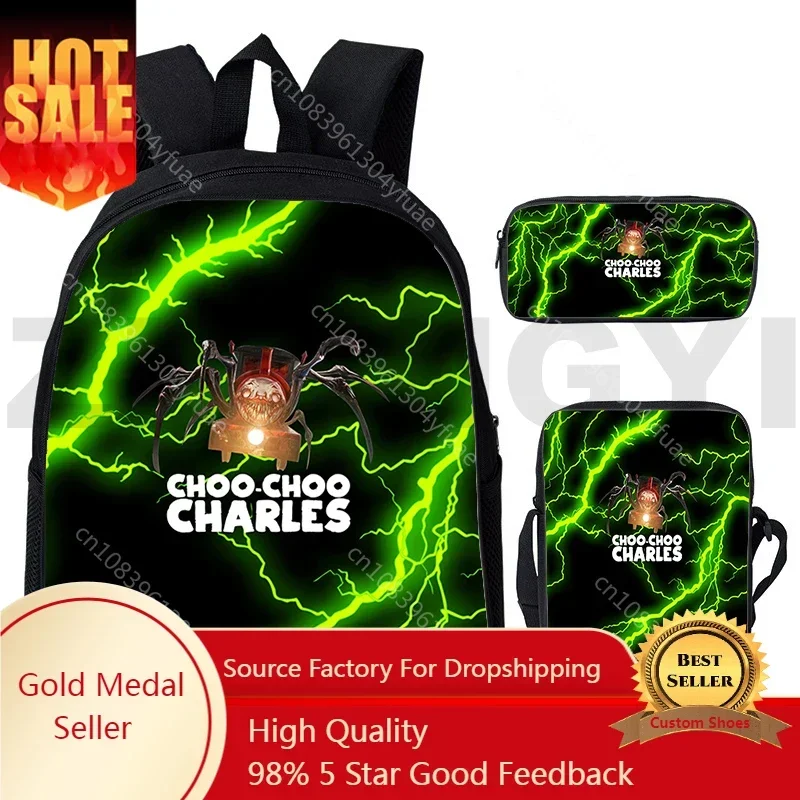 Horror Game Choo-Choo Charles 3D Backpack Teenager College Cartoon Printing Laptop Schoolbags 3 Pcs/Set Crossbody Bags for Women
Horror Game Choo-Choo Charles 3D Backpack Teenager College Cartoon Printing Laptop Schoolbags 3 Pcs/Set Crossbody Bags for Women